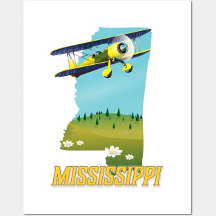 Mississippi map travel poster Posters and Art